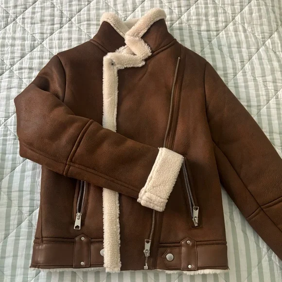 Bloomingdale’s Faux suede & shearling Jacket - Picture 5 of 6